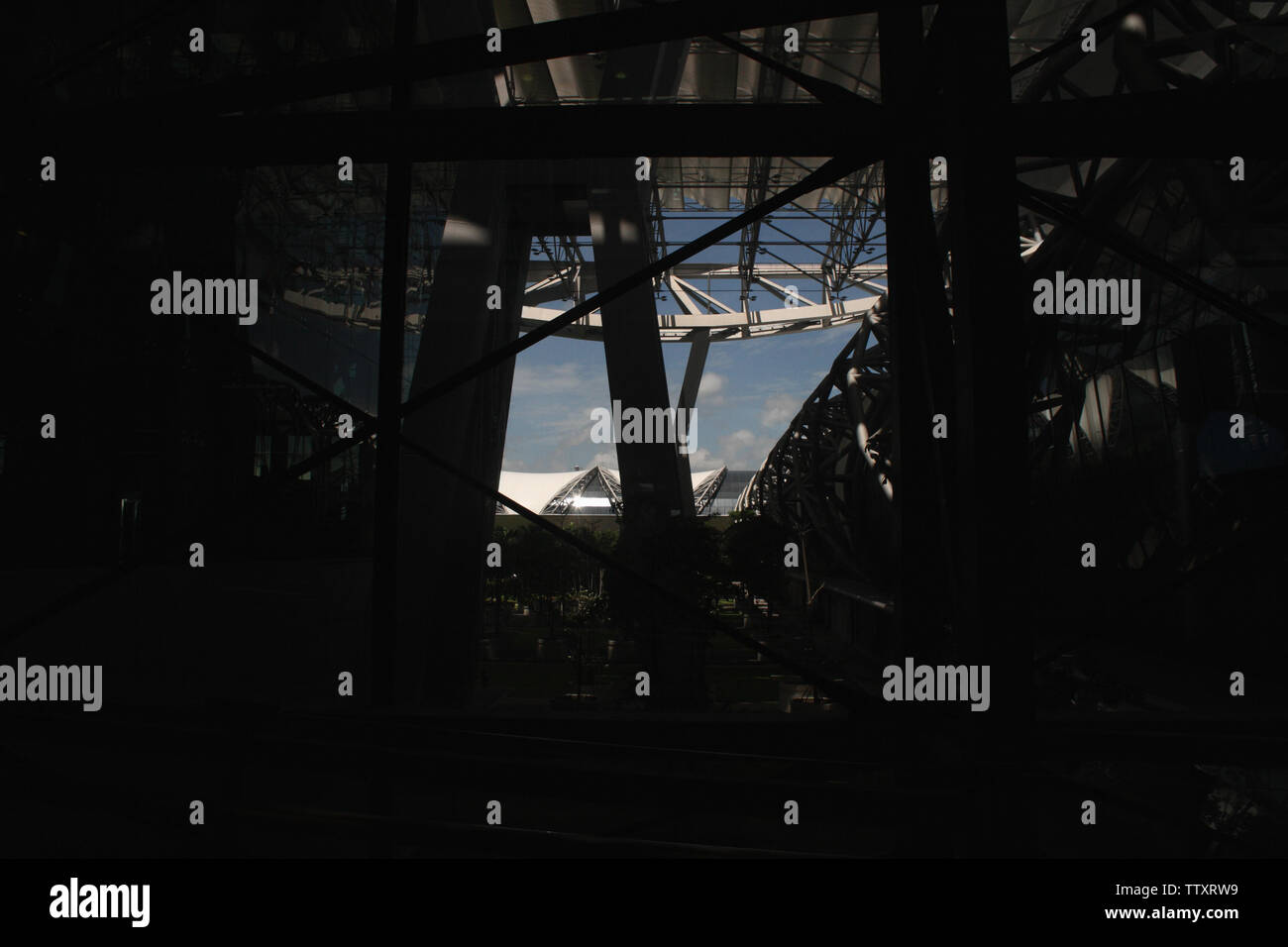 Intérieur d'un aéroport, aéroport de Suvarnabhumi, Bangkok, Thaïlande Banque D'Images