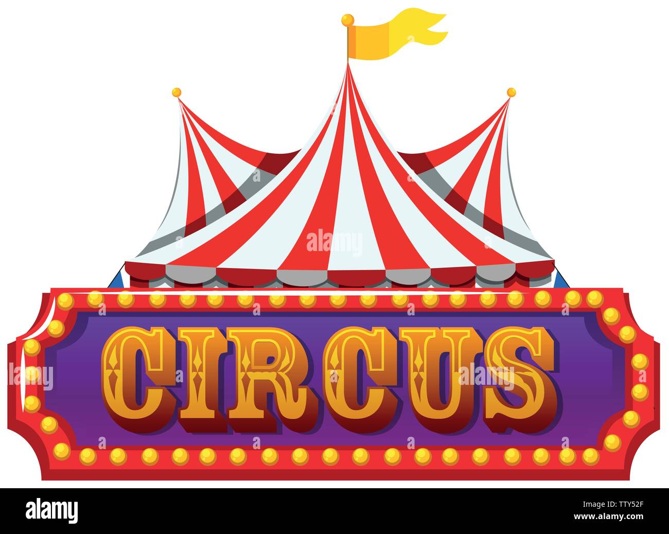 Une illustration bannière cirque isolé Illustration de Vecteur