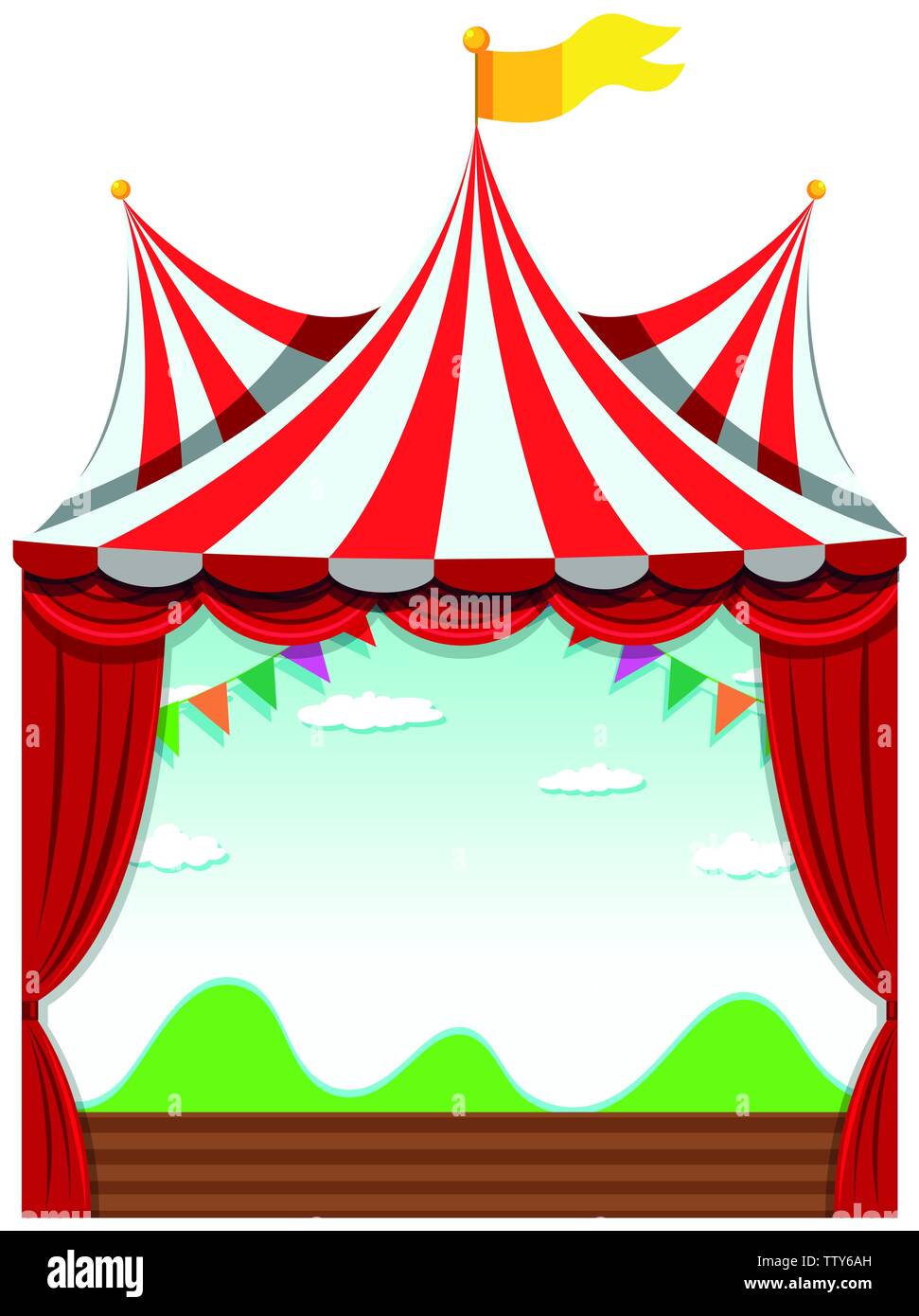 Une illustration bannière cirque isolé Illustration de Vecteur