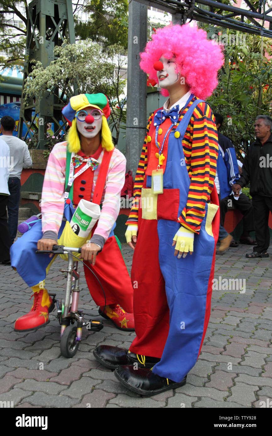 Artistes MIME dans le parc d'attractions, Genting Highlands, Malaisie Banque D'Images