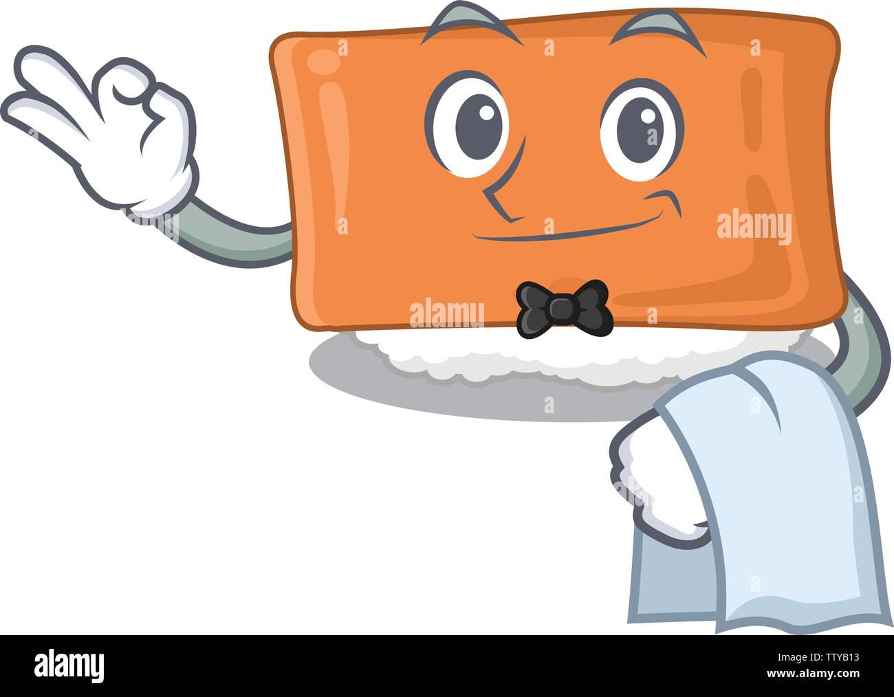 Offre d'inari sushi est servi du dessin animé Illustration de Vecteur