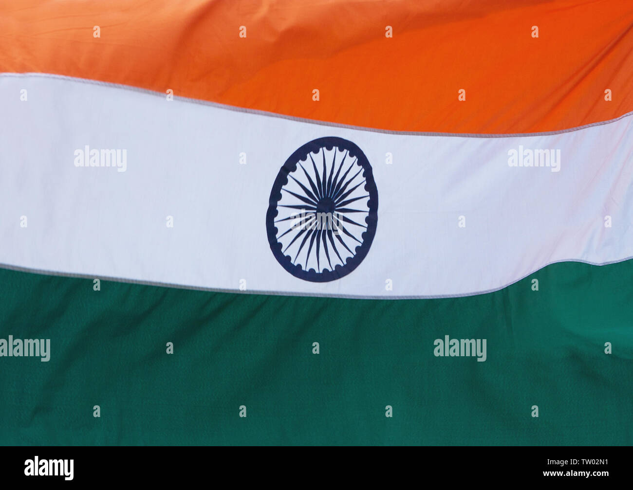 Plein cadre de drapeau indien Banque D'Images