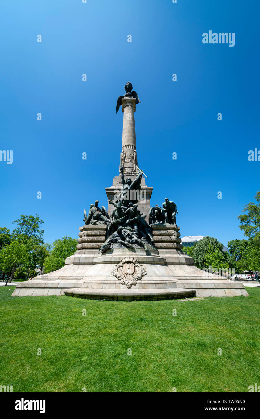Rotunda Da Boavista, Praça de Mouzinho de Albuquerque, Central Square et Park à Porto. Banque D'Images