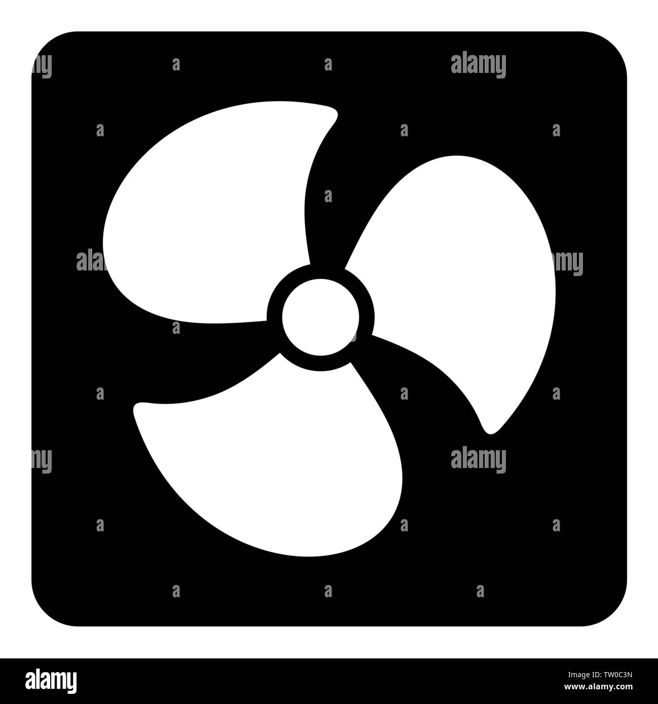 L'illustration de l'icône du ventilateur arrière-plan foncé Illustration de Vecteur
