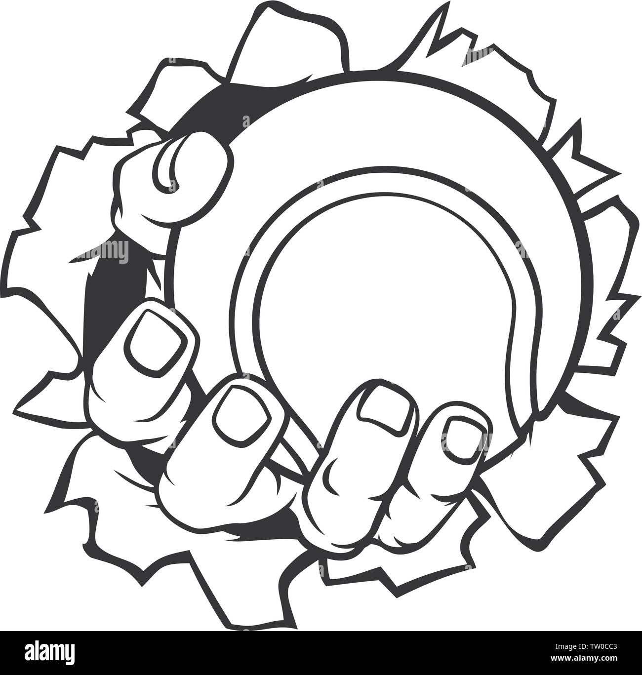 Balle de tennis en arrière-plan l'extraction à la main Illustration de Vecteur