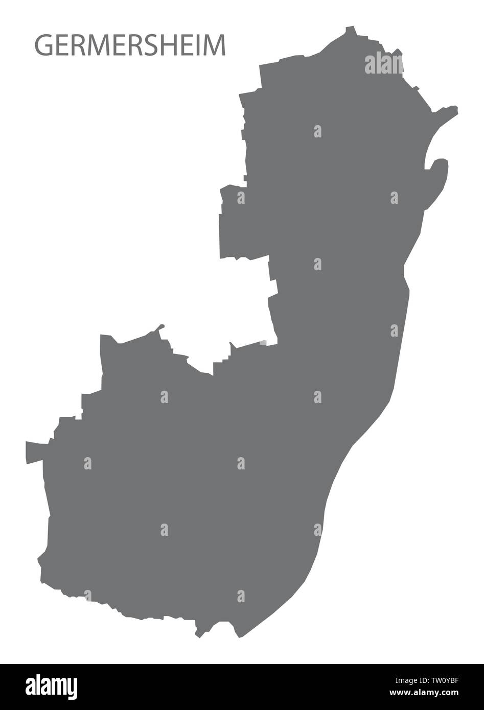 Germersheim gray comté plan de Rhénanie-palatinat DE Illustration de Vecteur