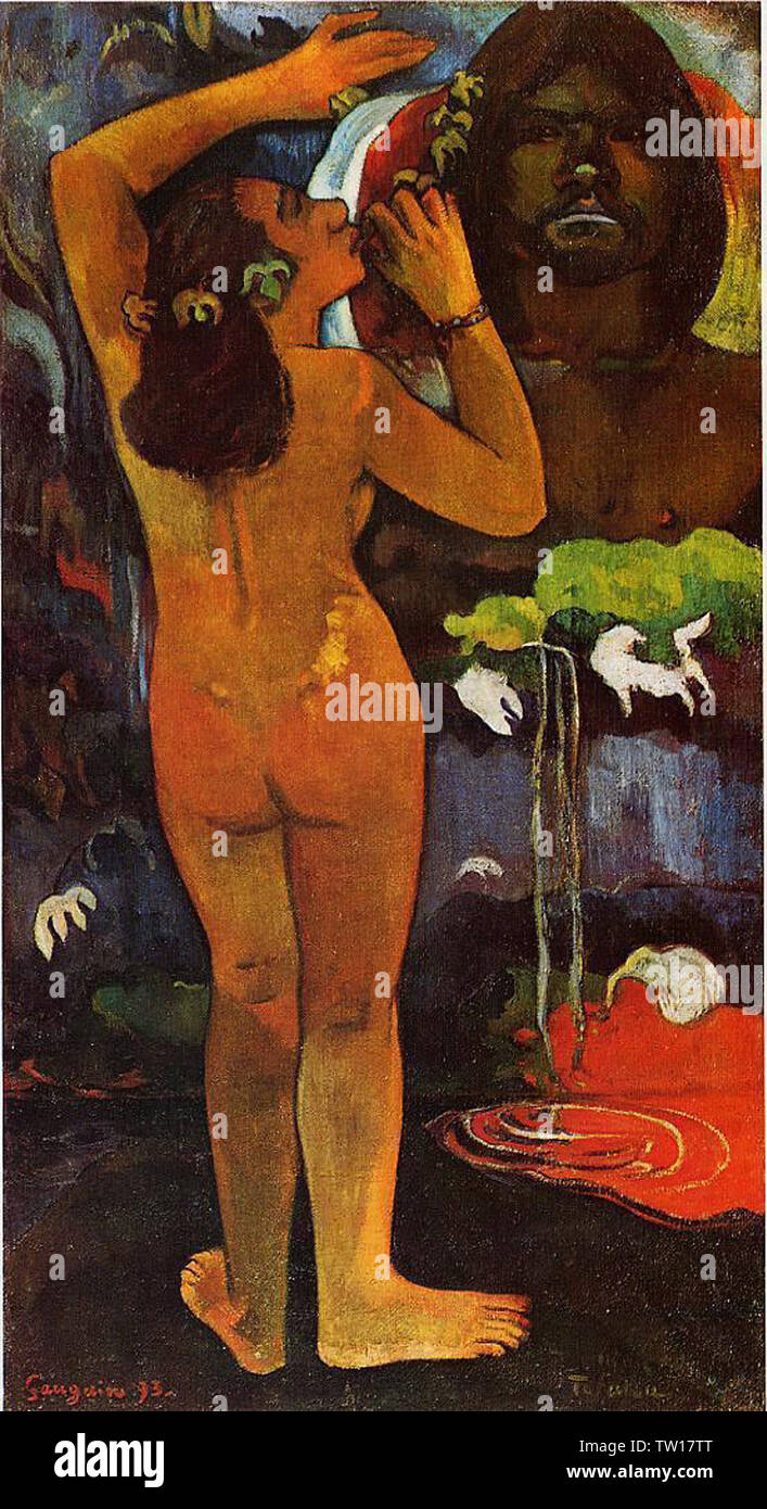Paul Gauguin - Hin déesse lune Te Fatu Earth Spirit 1893 Banque D'Images