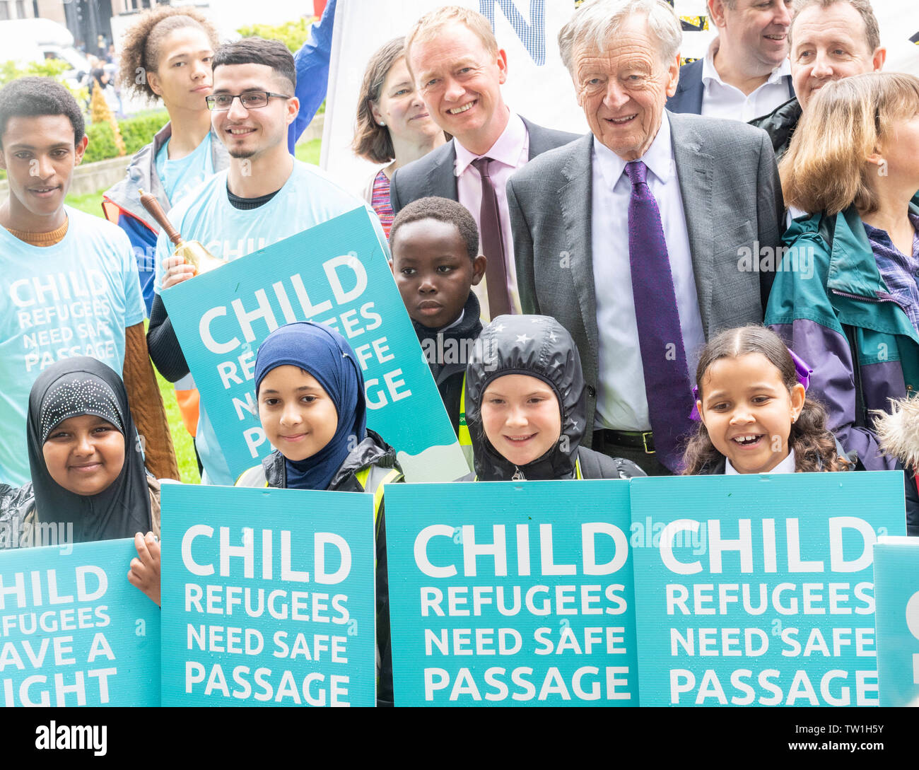 Londres 18 juin 2019 Safe passage campagne ; une campagne cherchant à garantir un passage sûr pour unaccompaned Crédit d'enfants réfugiés Ian Davidson/Alamy Live News Banque D'Images