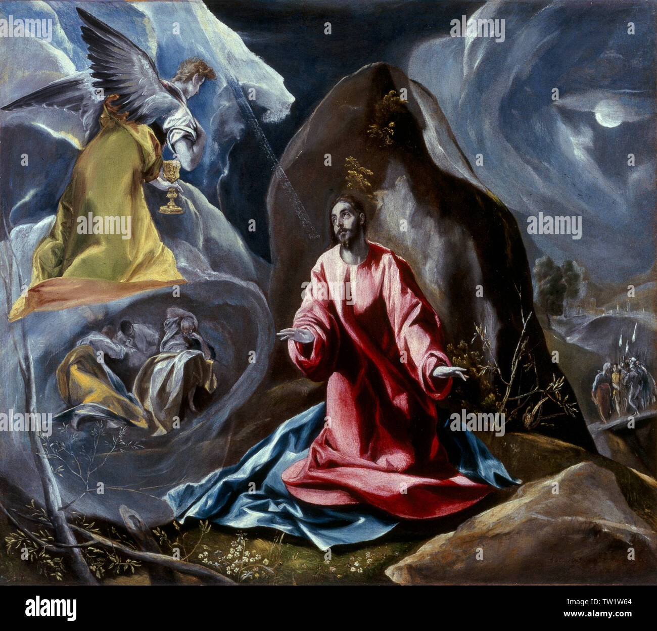 Domenikos Theotokopoulos, (El Greco) l'agonie dans le jardin, début 1590s - Le Toledo Museum of Art, Toledo, Ohio Banque D'Images