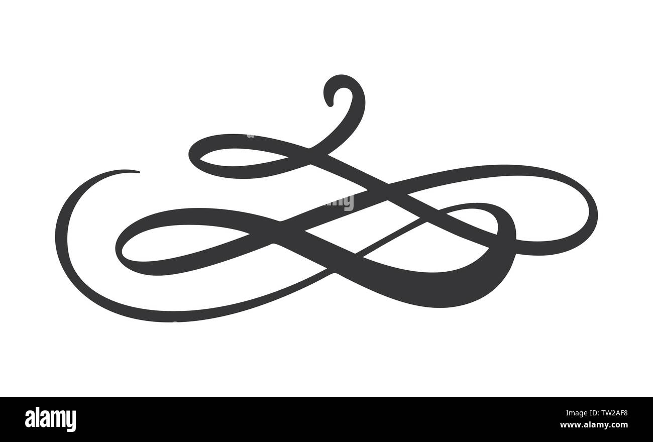 S'épanouir, calligraphiques swirl Vintage vector design ornement du diviseur. L'illustration de livre, carte de vœux, d'invitation de mariage, Saint Valentin Illustration de Vecteur