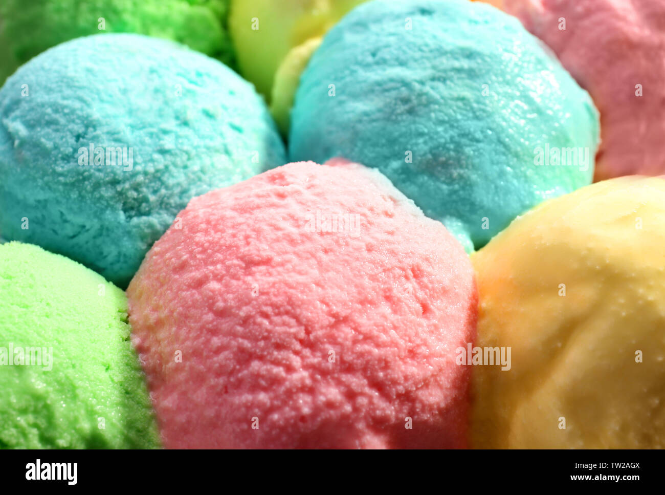 Boules de glace collection, closeup Banque D'Images