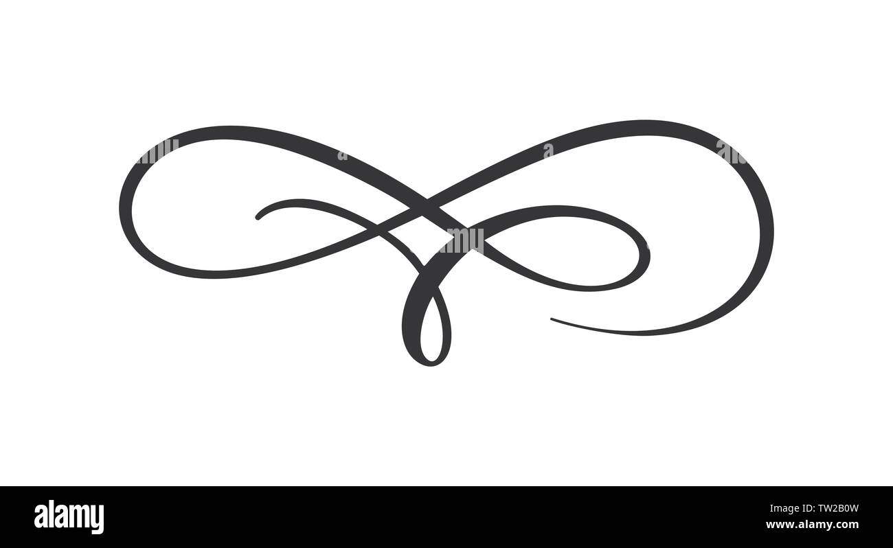 S'épanouir, calligraphiques swirl Vintage vector design ornement du diviseur. L'illustration de livre, carte de vœux, d'invitation de mariage, Saint Valentin Illustration de Vecteur