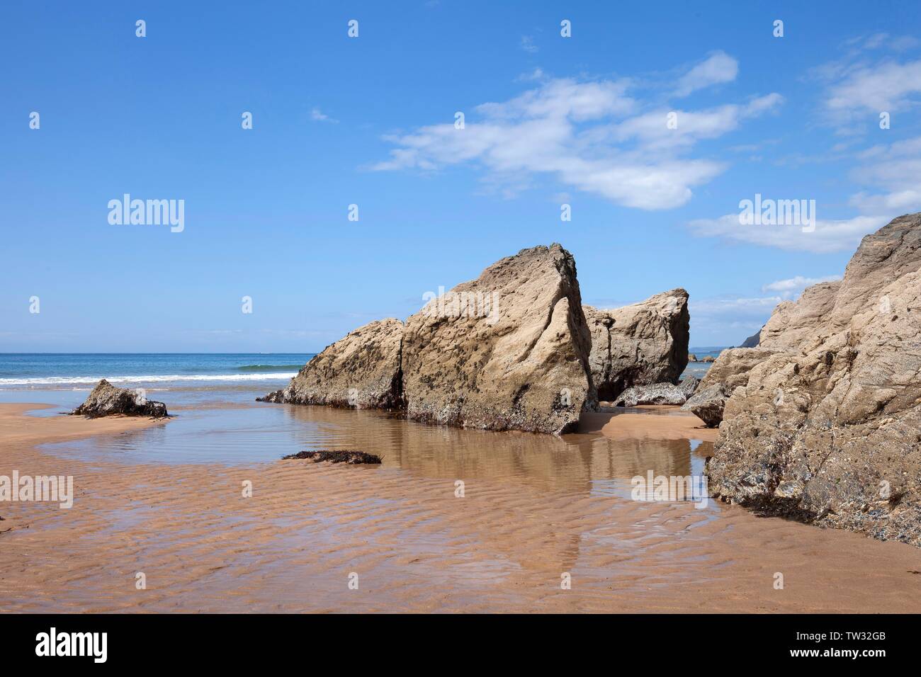 Soar Mill Cove, Devon, Angleterre. Banque D'Images