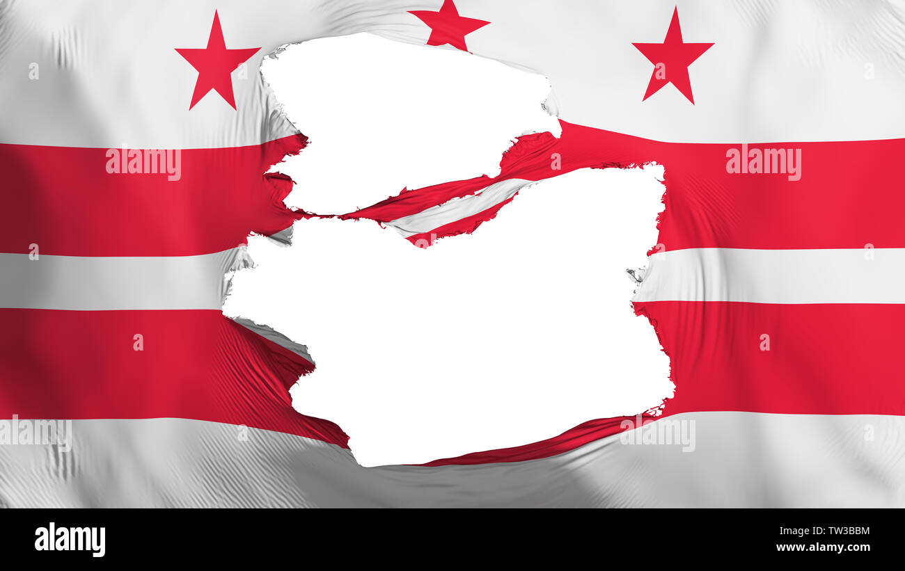 Tattered Washington DC city flag Banque D'Images