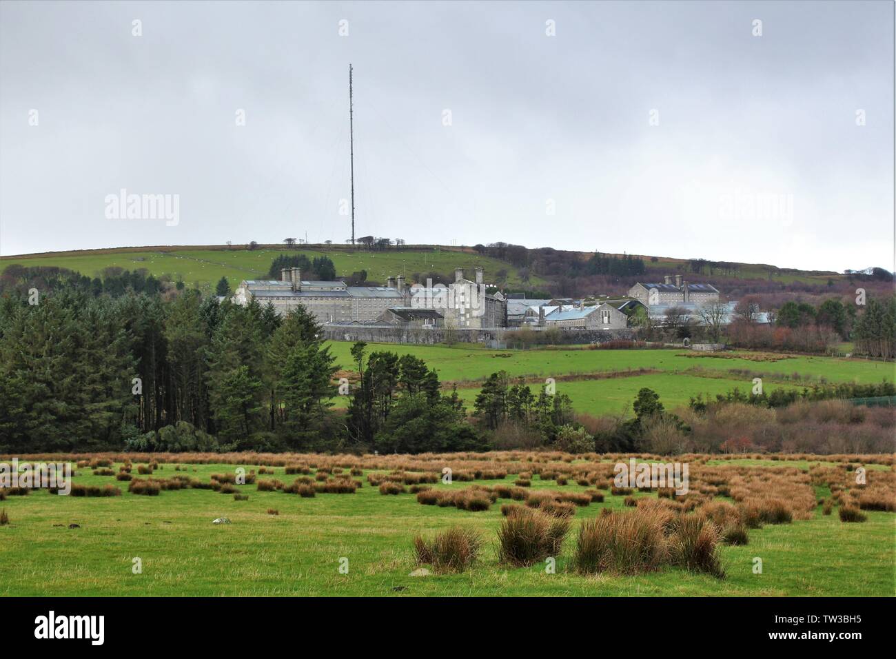 HMP Dartmoor, un gouvernement dirigé, catégorie C, mens Prison, situé sur le parc national du Dartmoor, dans le Devon, en Angleterre. Banque D'Images