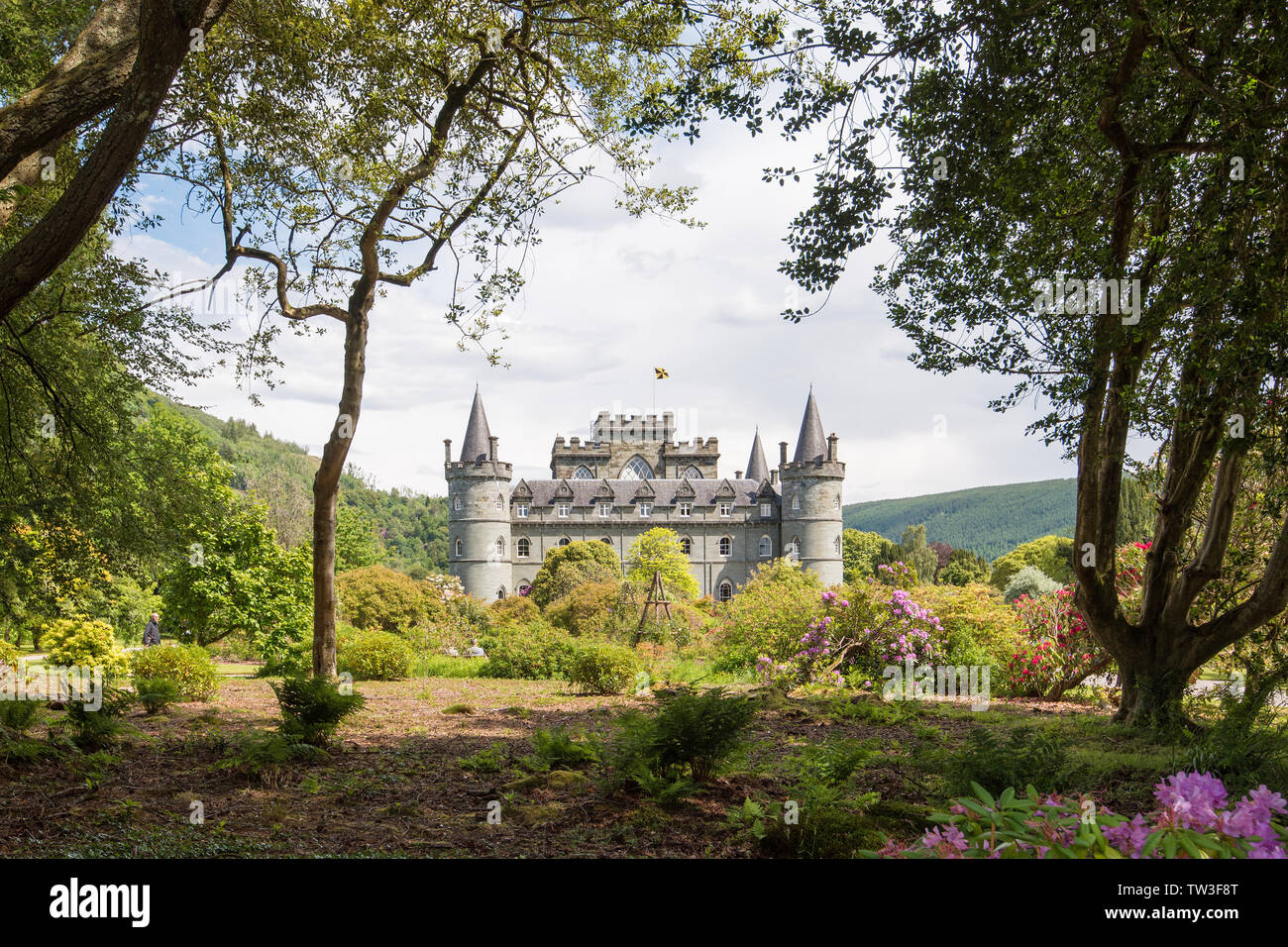 Château d'Inveraray , Argyll, Écosse, Royaume-Uni .............. utilisé comme emplacement dans "Un scandale très britannique". Banque D'Images