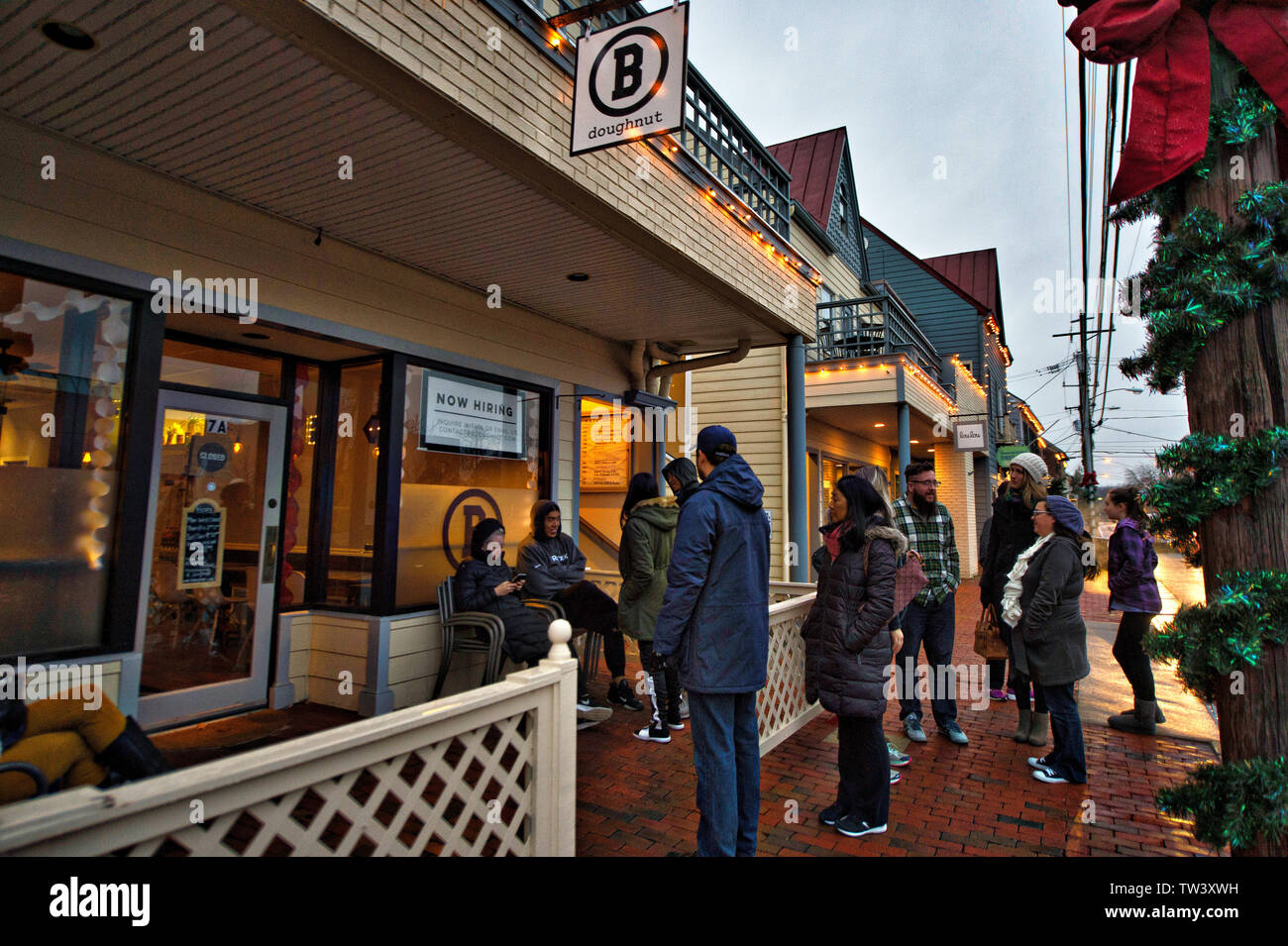 États-unis - 12-29-2016 : B Donut est un des plus célèbres magasins au centre-ville de Leesburg. L'artisan beignerie se spécialise dans handm Banque D'Images