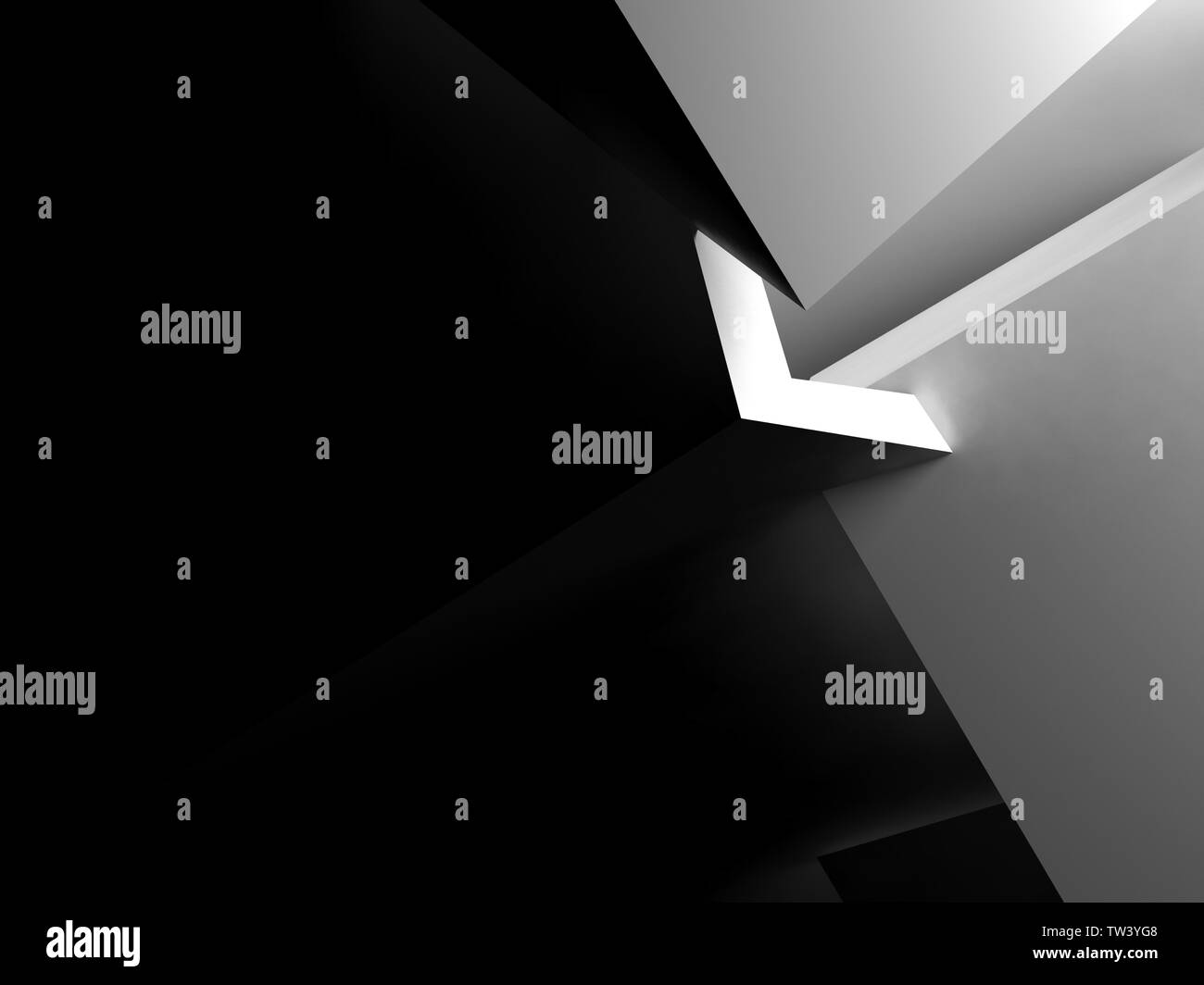 Résumé de l'installation, géométrique poly bas fond graphique numérique. Illustration 3D render Banque D'Images