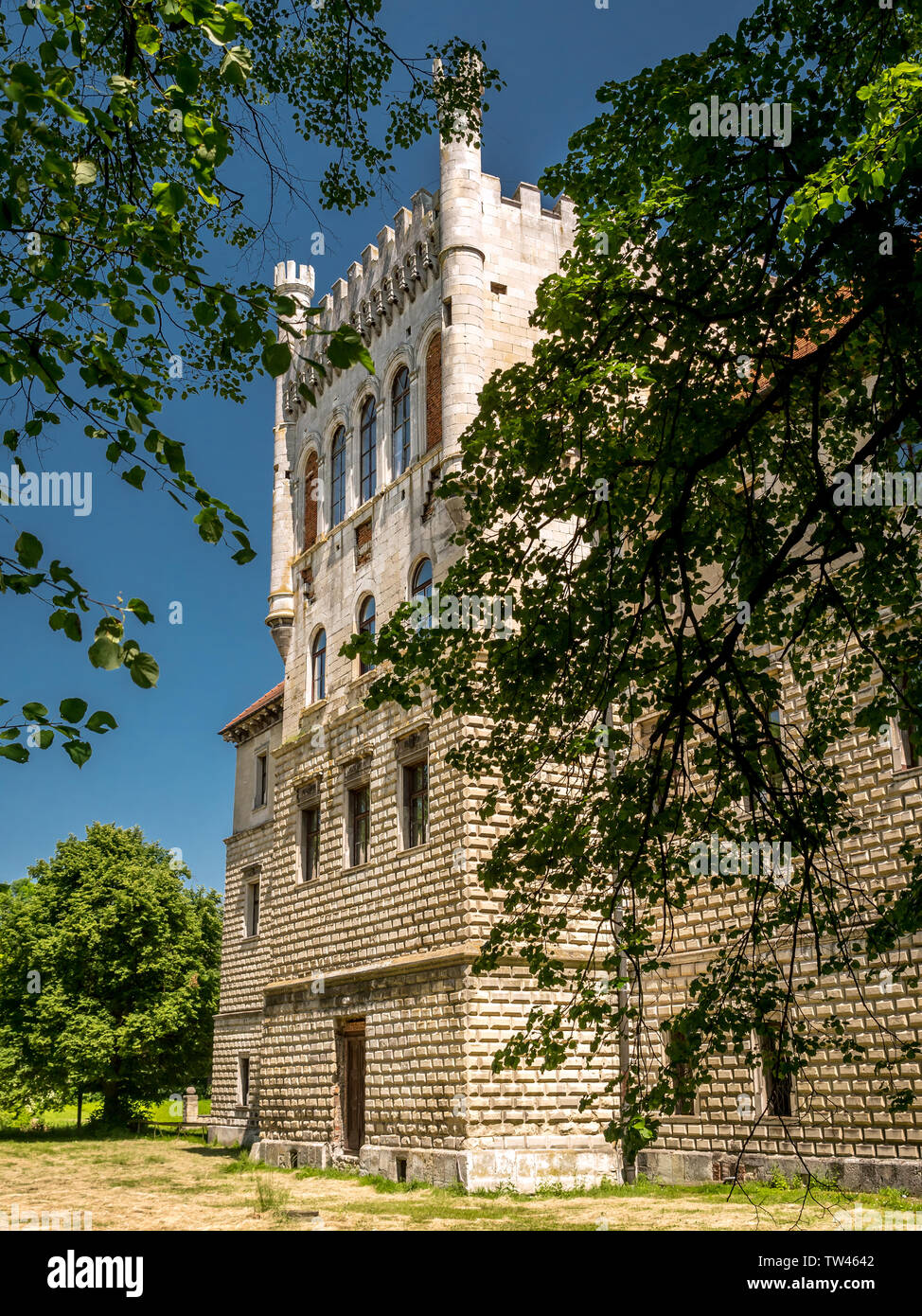 Château de Ksiaz Wielki Mirow du 16ème siècle, Pologne Banque D'Images