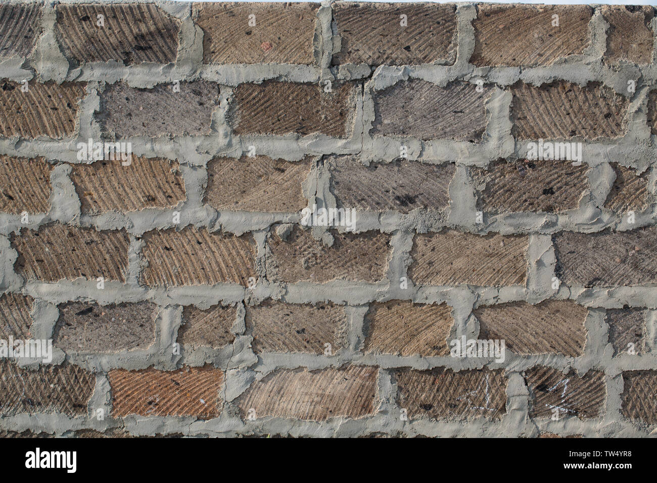 Photo d'un mur de briques posées Banque D'Images