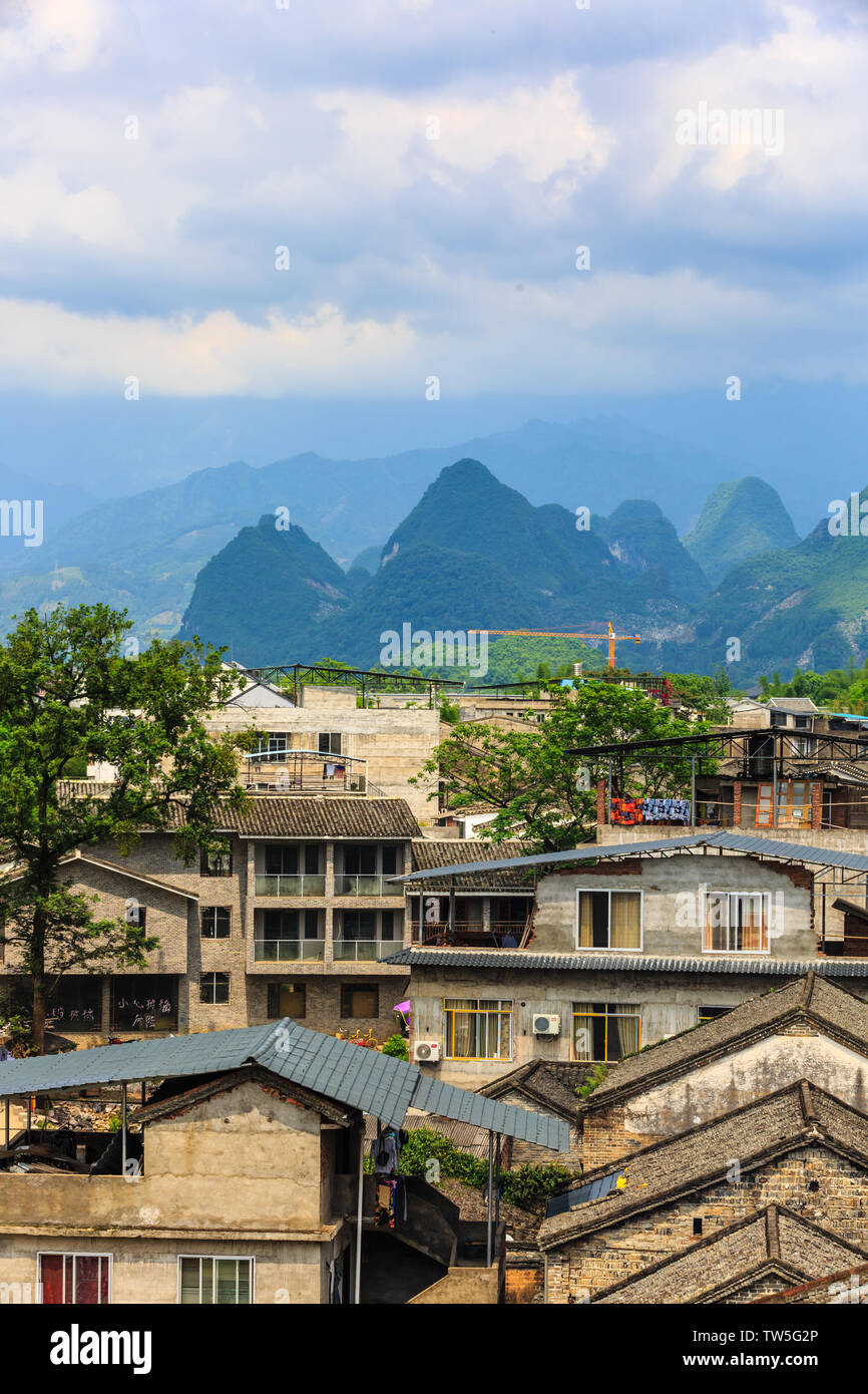 Ancienne ville de Xingping, Guangxi Banque D'Images