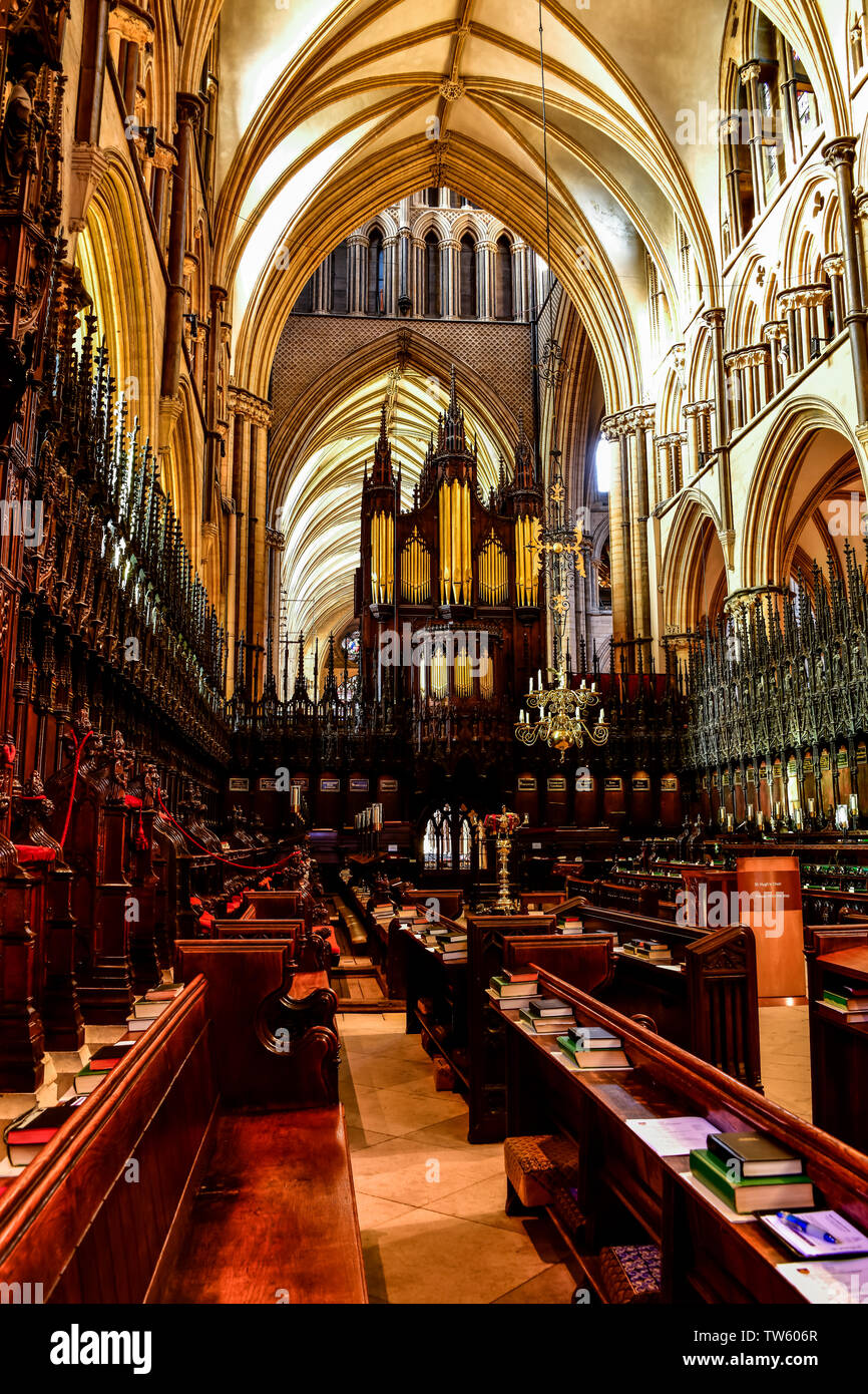 La Cathédrale de Lincoln, UK Banque D'Images