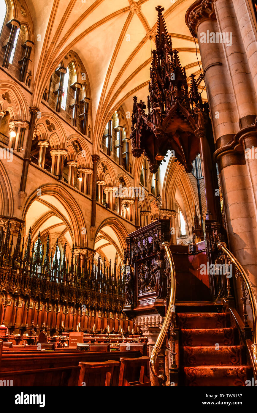 La Cathédrale de Lincoln, UK Banque D'Images