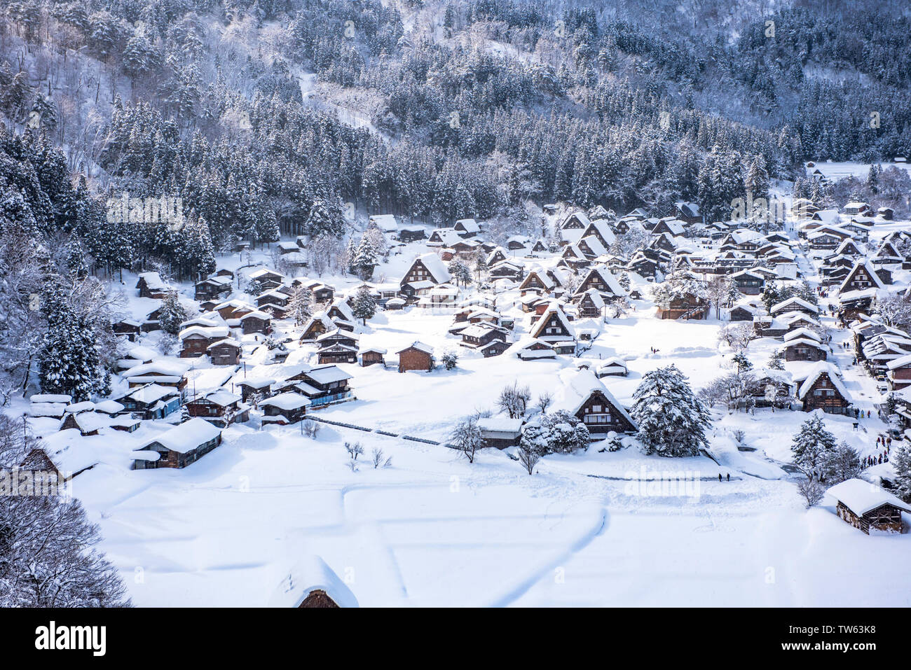 Ville de conte de fées, Baichuan Township, Japon Banque D'Images