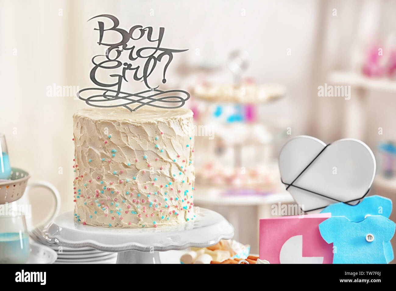 Garcon Ou Fille Gateau Pour Libre Partie De Douche De Bebe Photo Stock Alamy