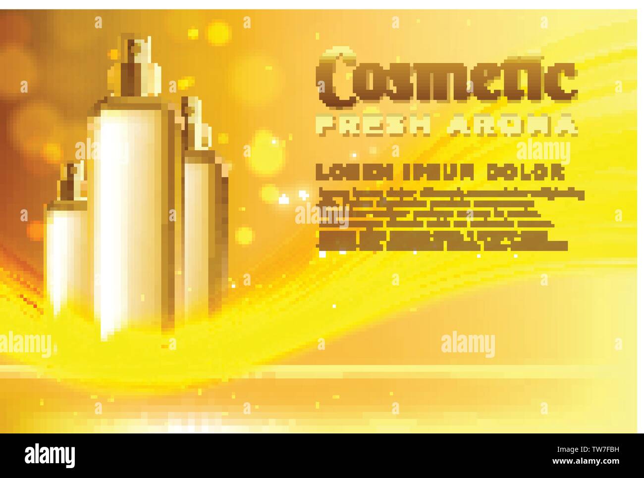 Modèle réaliste paquet cosmétique. Modèle de produit cosmétique de pulvérisation pour les publicités ou Magazine. Iillustration vecteur 3D réaliste. EPS10 Illustration de Vecteur