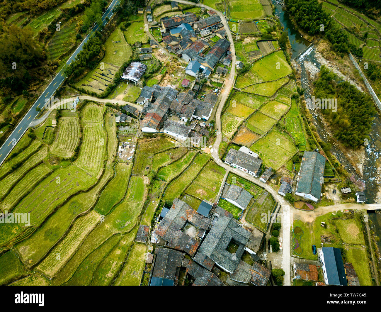 Lishui ancien village Banque D'Images