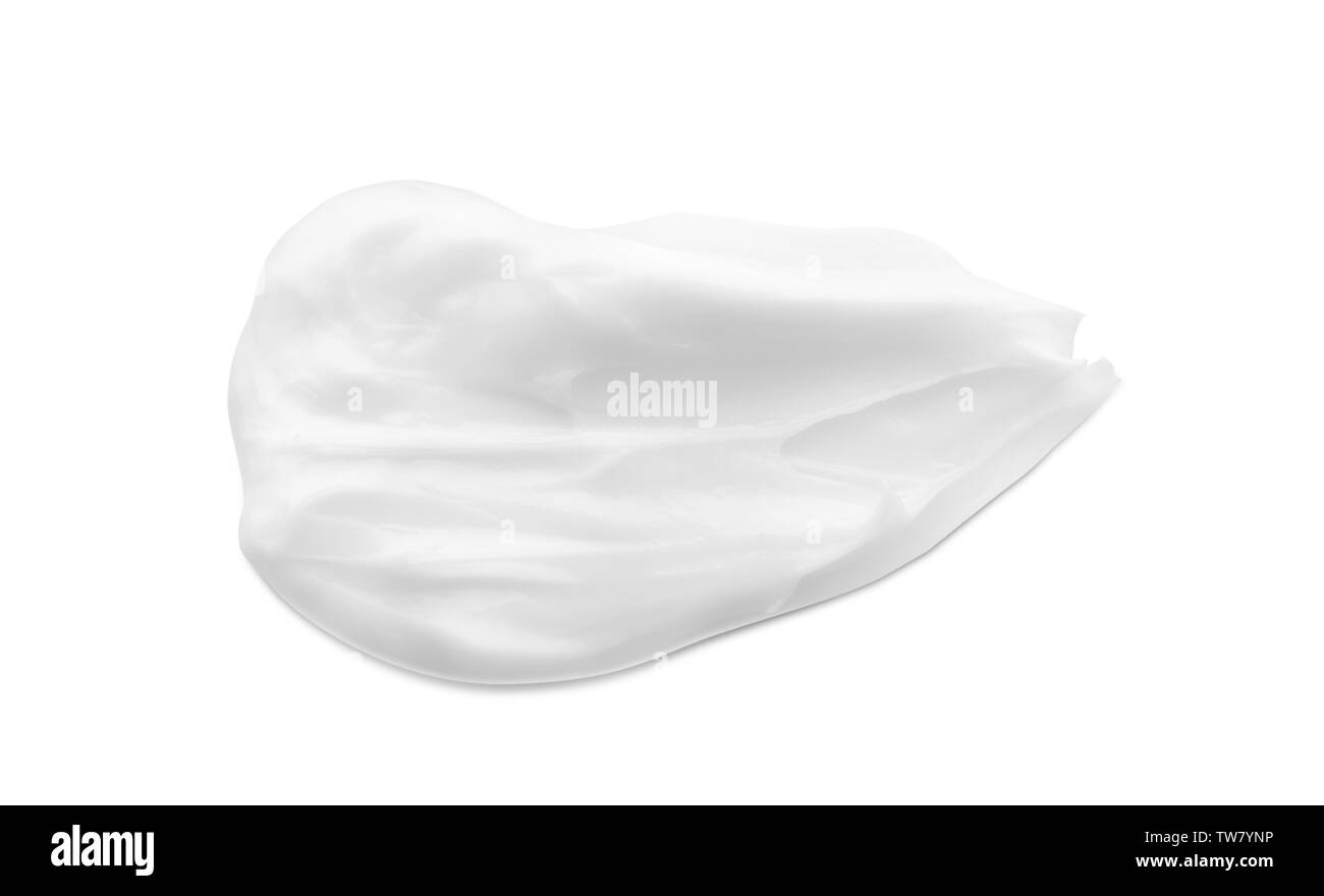 Échantillon de la crème corporelle sur fond blanc Banque D'Images