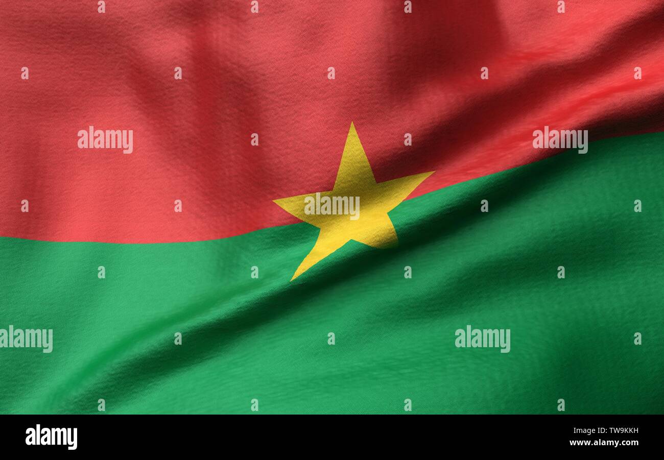 3D Illustration du Burkina Faso d'un drapeau Banque D'Images
