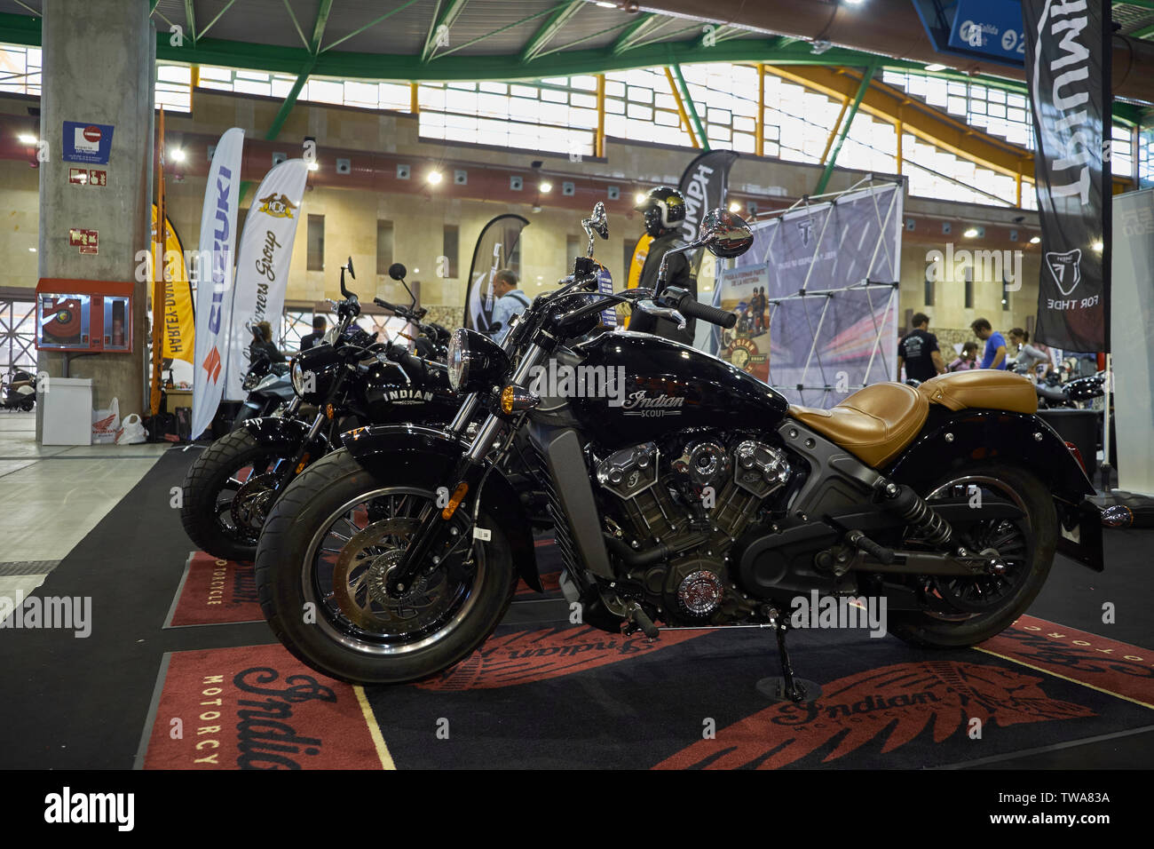 Indian Scout. MOMA en 2019. Malaga, Espagne. Banque D'Images