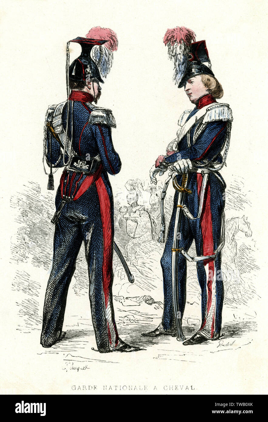 Garde nationale française (Cavalry) Banque D'Images