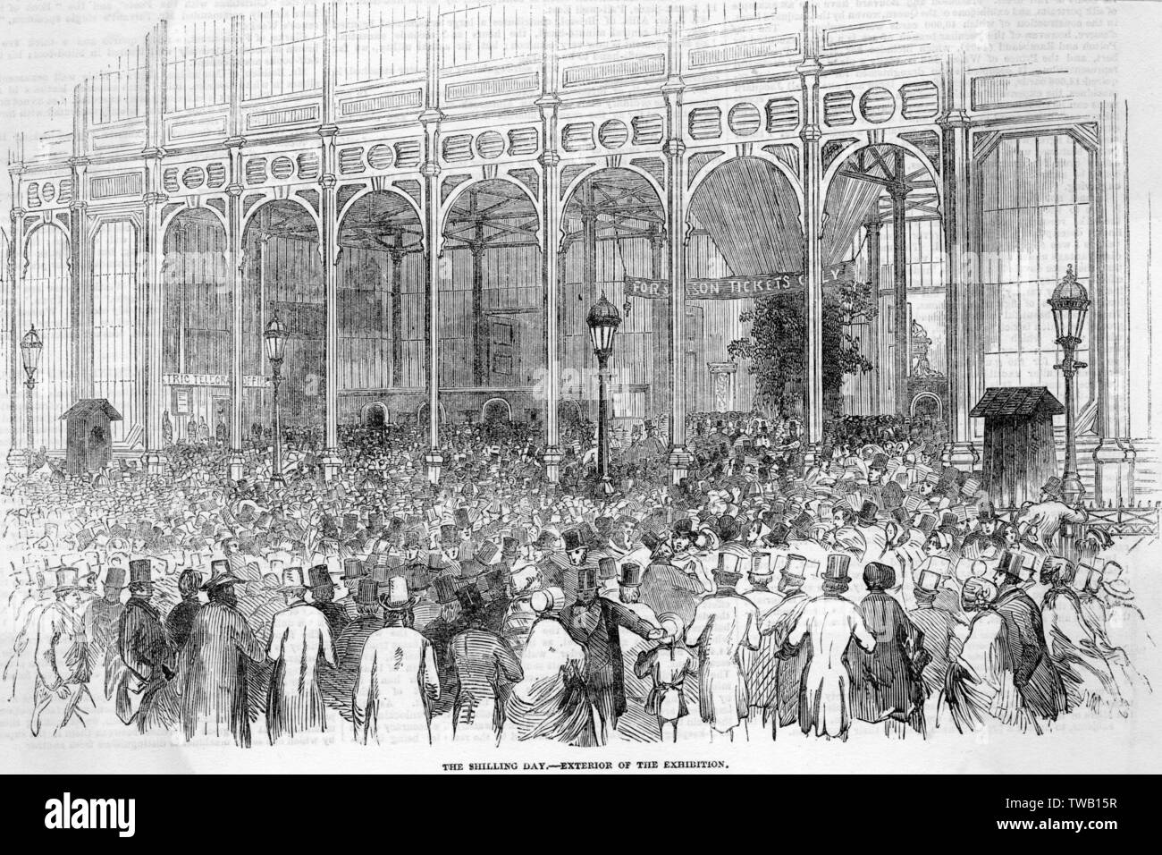 Shilling Day à la grande exposition de 1851 Banque D'Images