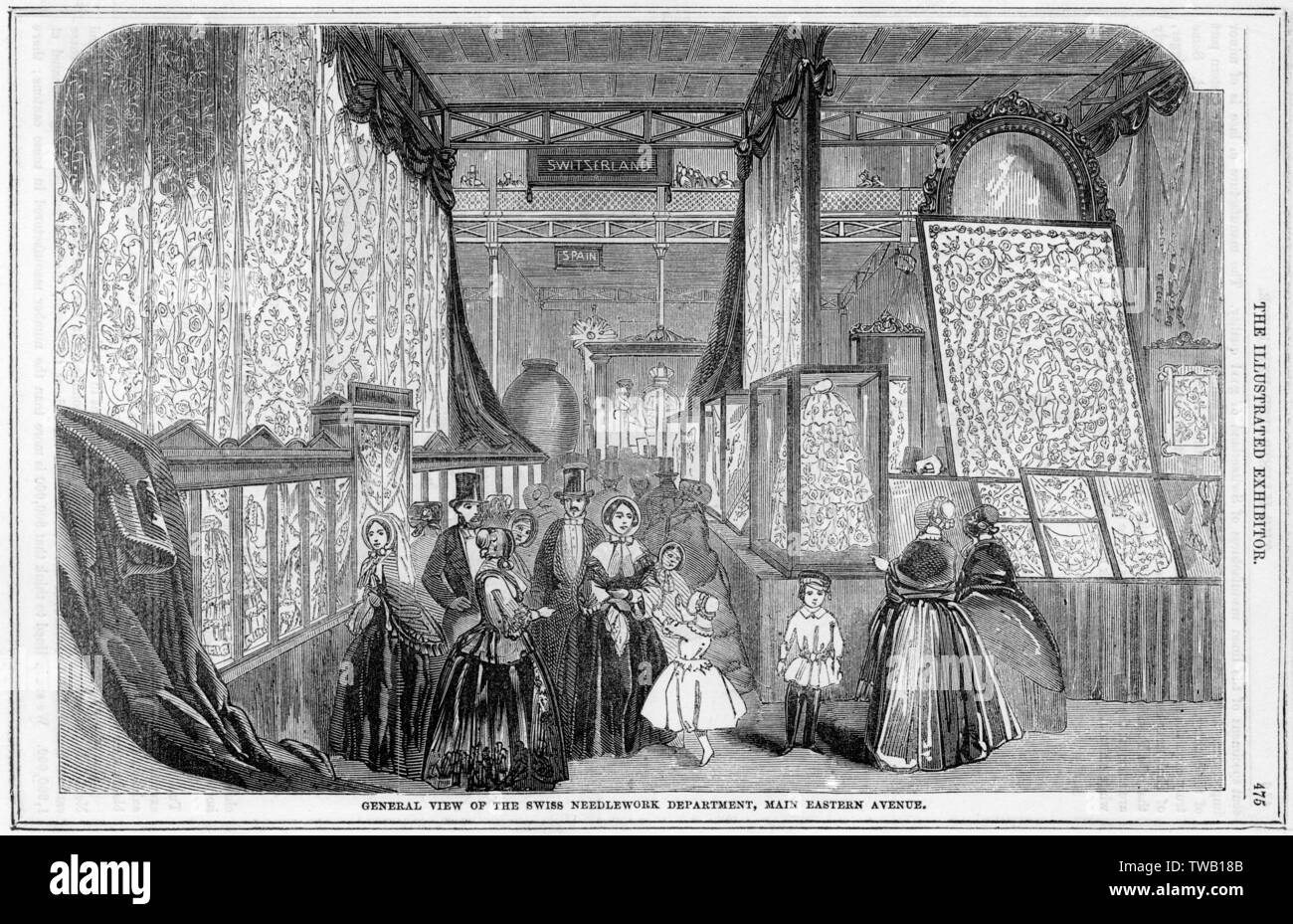 Intérieur de la grande exposition 1851 Banque D'Images