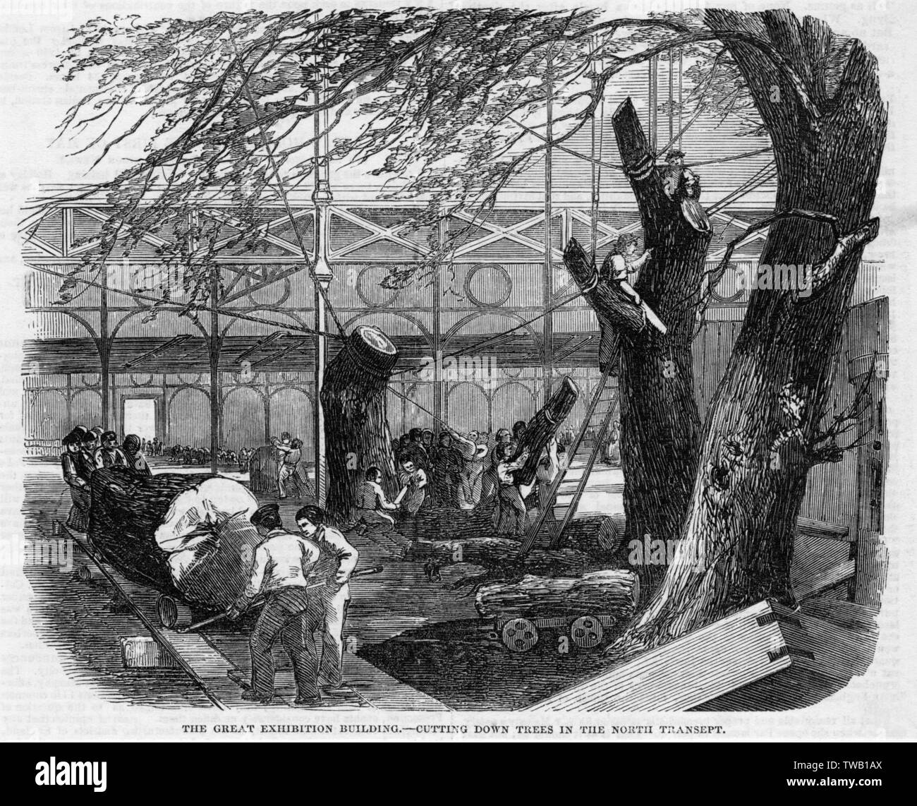 Grande exposition - construction 1851 Banque D'Images