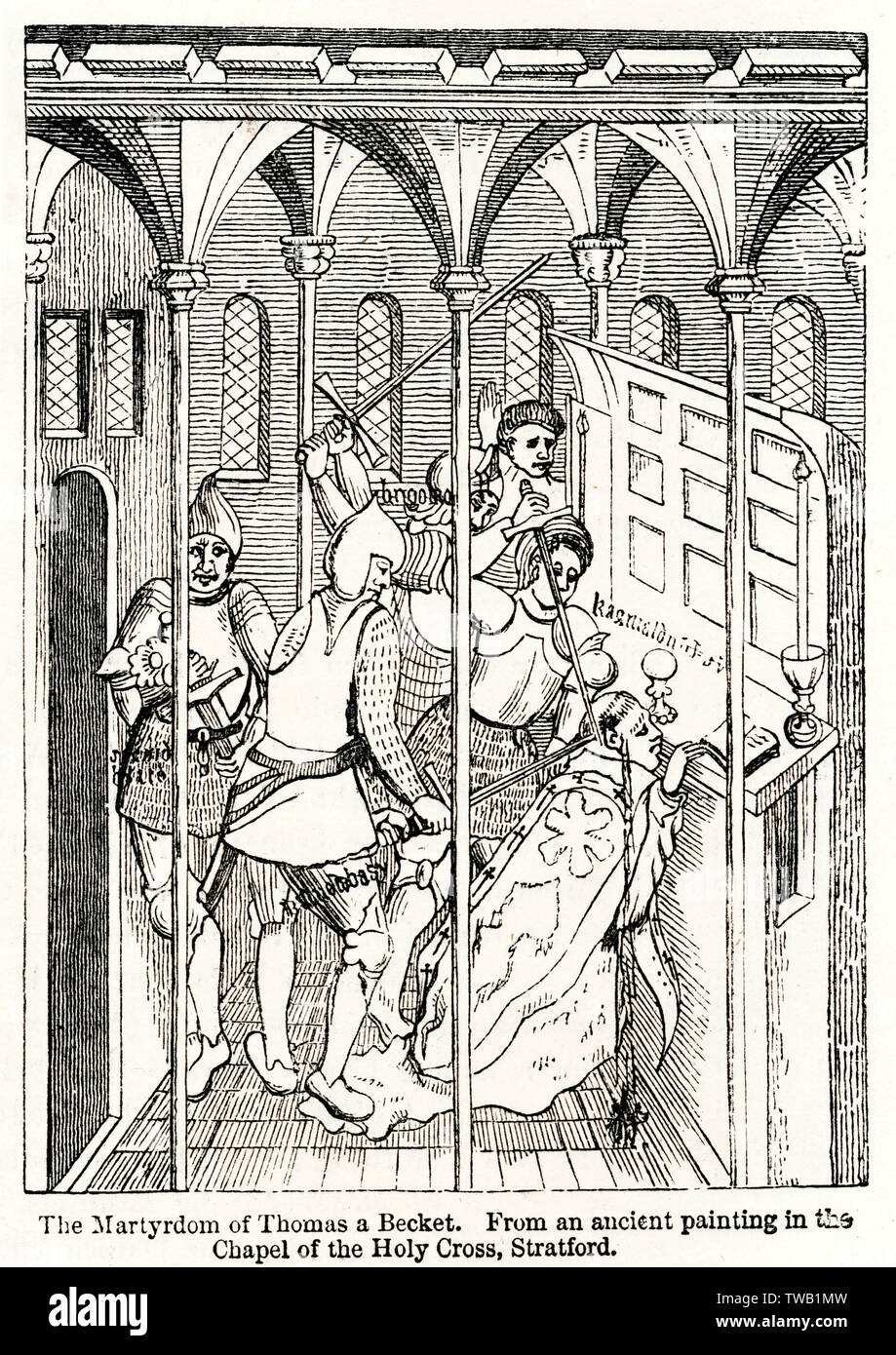 Martyre de Saint Thomas Becket Banque D'Images