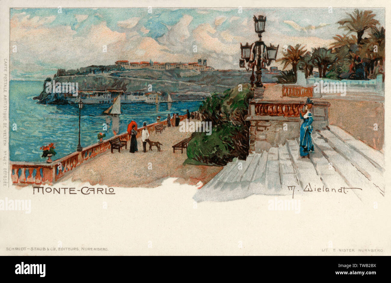 Front de mer - Monte-Carlo, France Banque D'Images