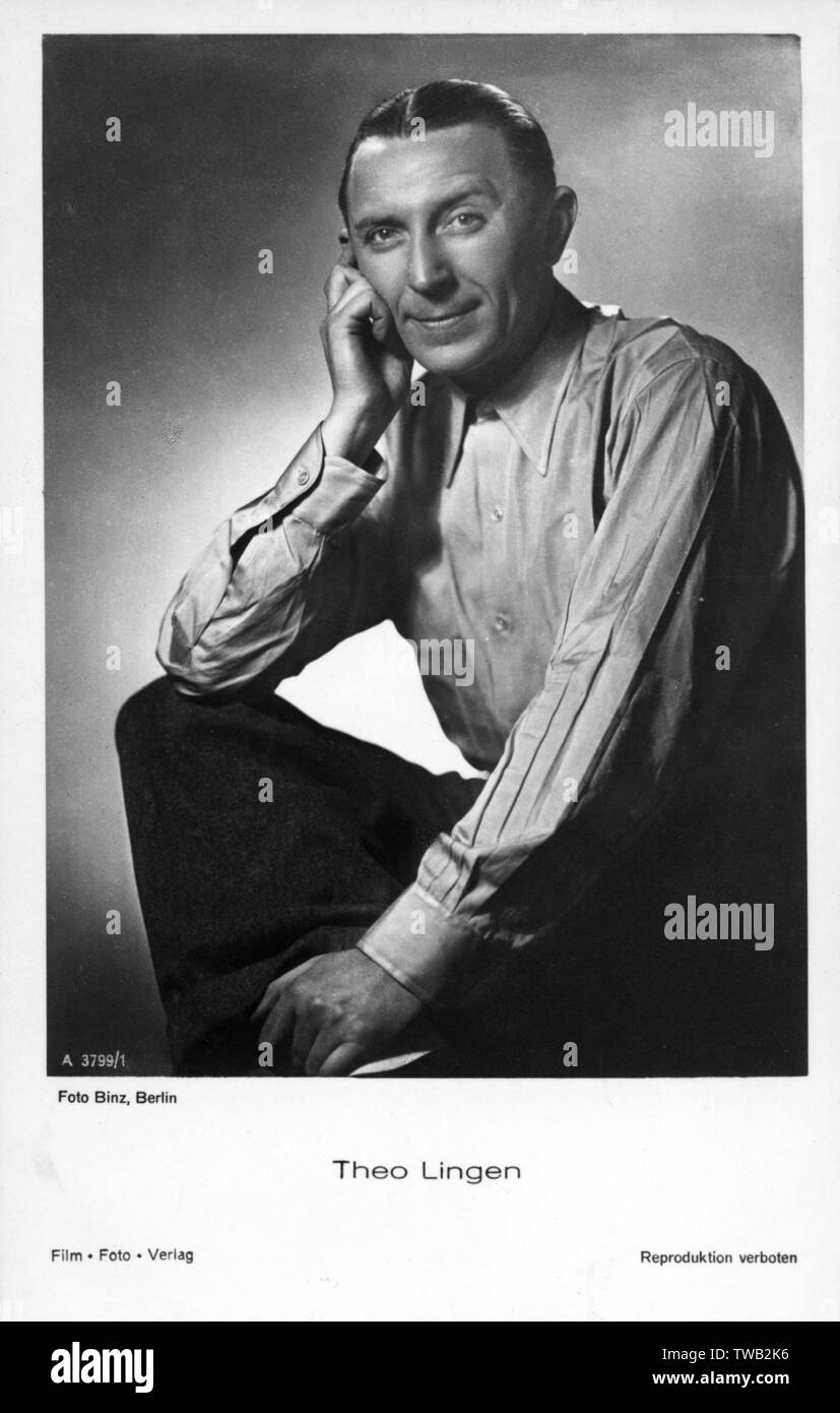 Theo Lingen - acteur, réalisateur et scénariste allemand Banque D'Images