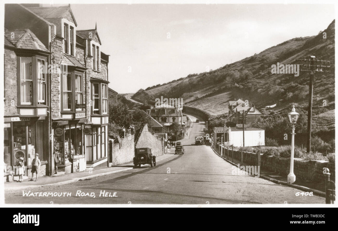 Watermouth Road, Hele, Devon Banque D'Images