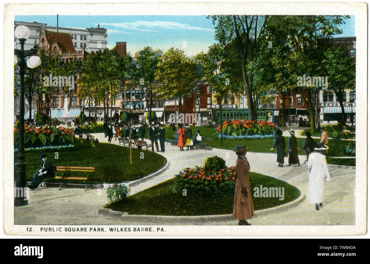 Public Square Park, Wilkes-barre, Pennsylvanie, États-Unis Banque D'Images