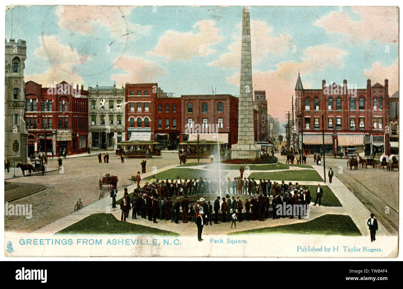 Pack Square, Asheville, Caroline du Nord, États-Unis Banque D'Images Pack Square, Asheville, Caroline du Nord, États-Unis Banque D'Images