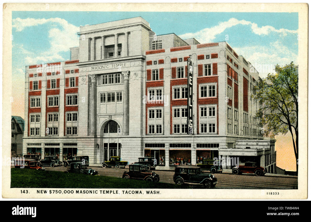 Temple maçonnique, Tacoma, État de Washington, États-Unis Banque D'Images