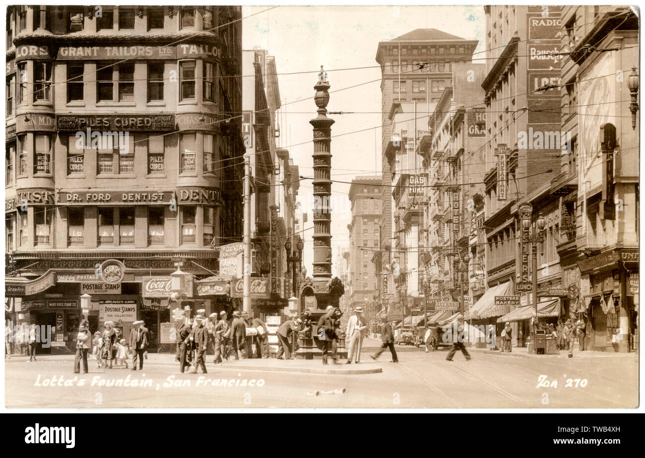 Fontaine de Lotta, San Francisco, Californie, États-Unis Banque D'Images