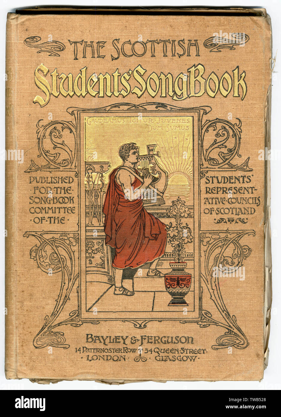 Couverture, le livre de chansons des étudiants écossais Banque D'Images