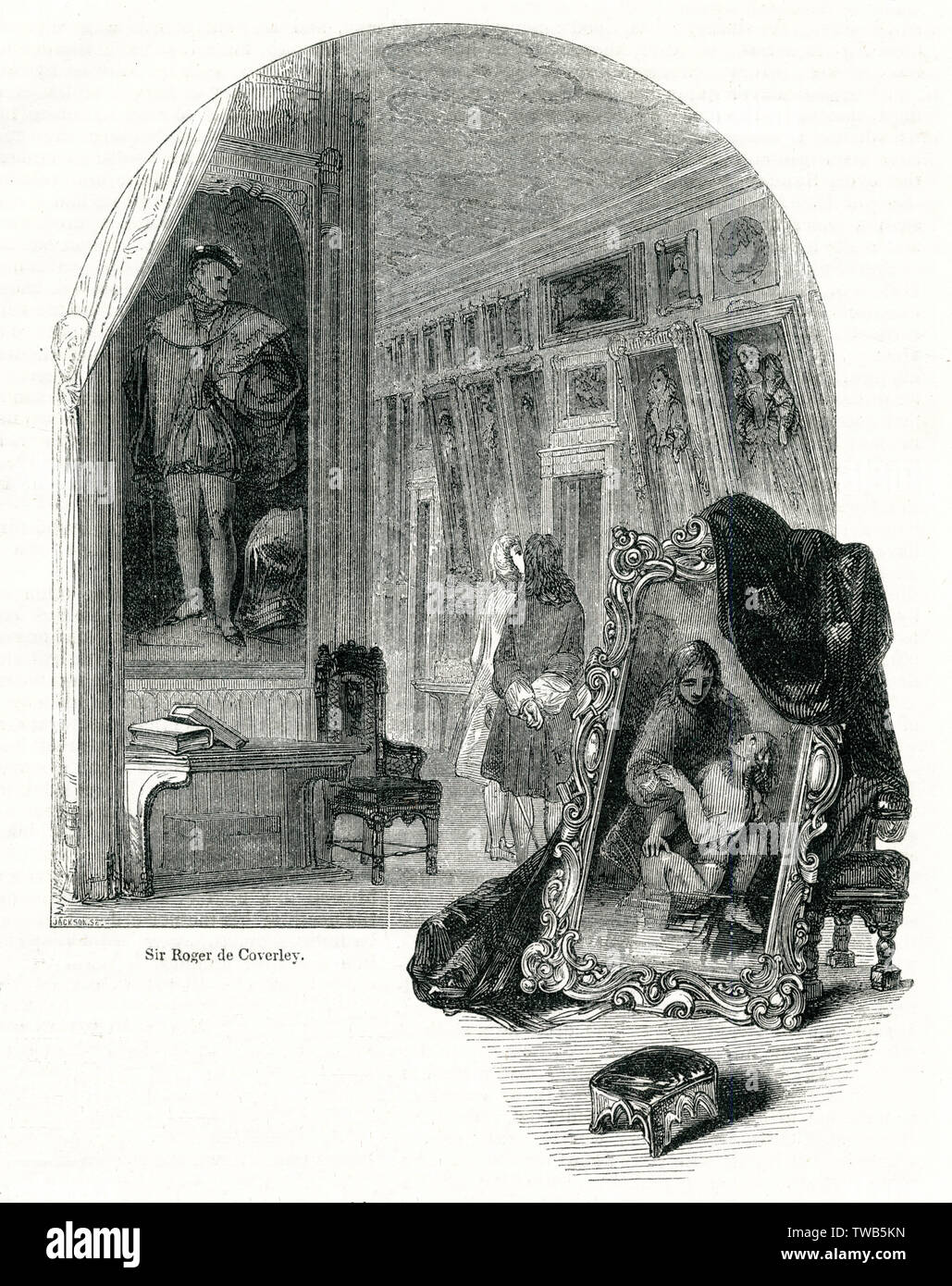 Sir Roger de Coverley, personnage fictif dans le Spectator Banque D'Images