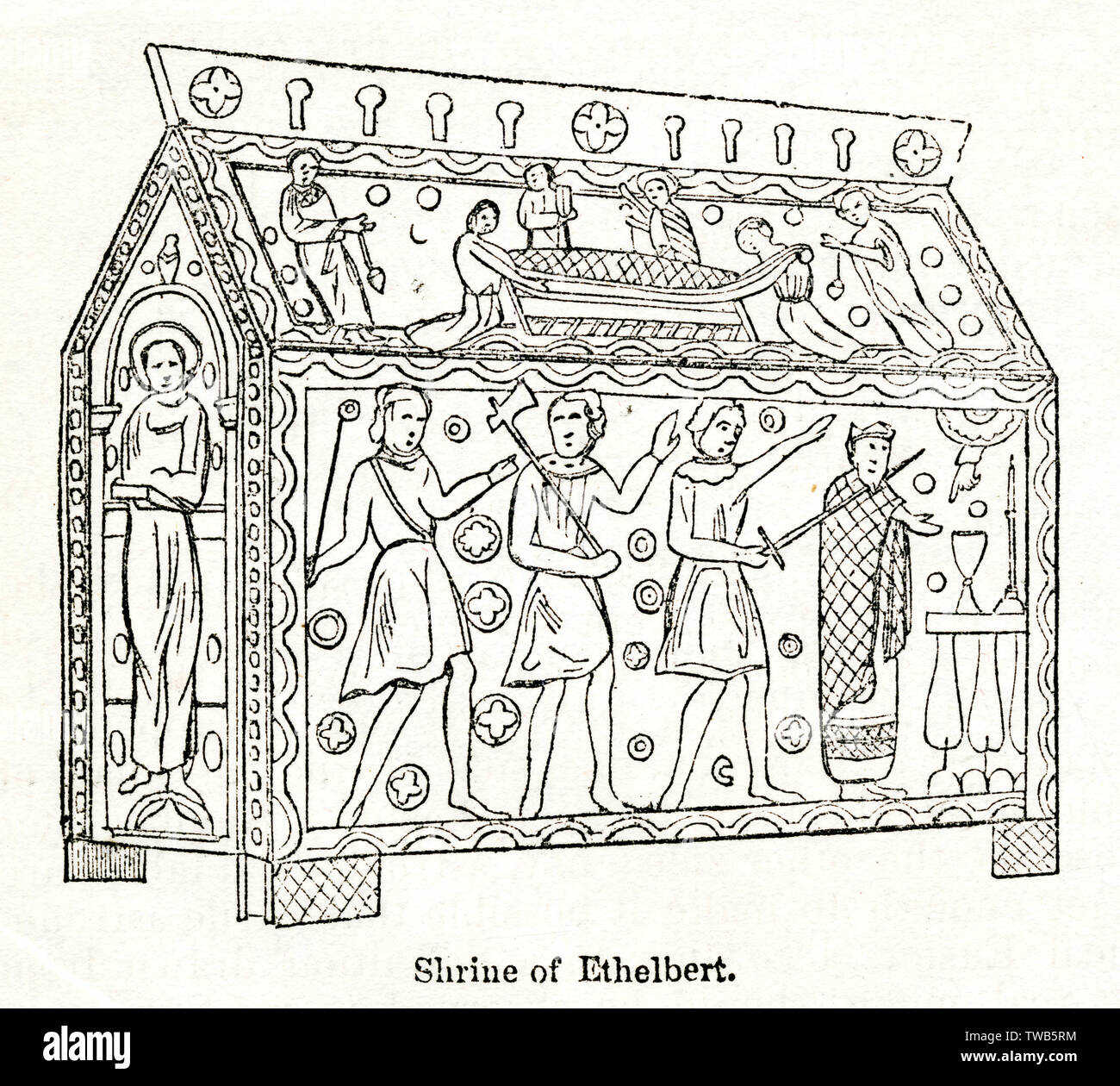 Sanctuaire portable d'Ethelbert, roi des angles est Banque D'Images