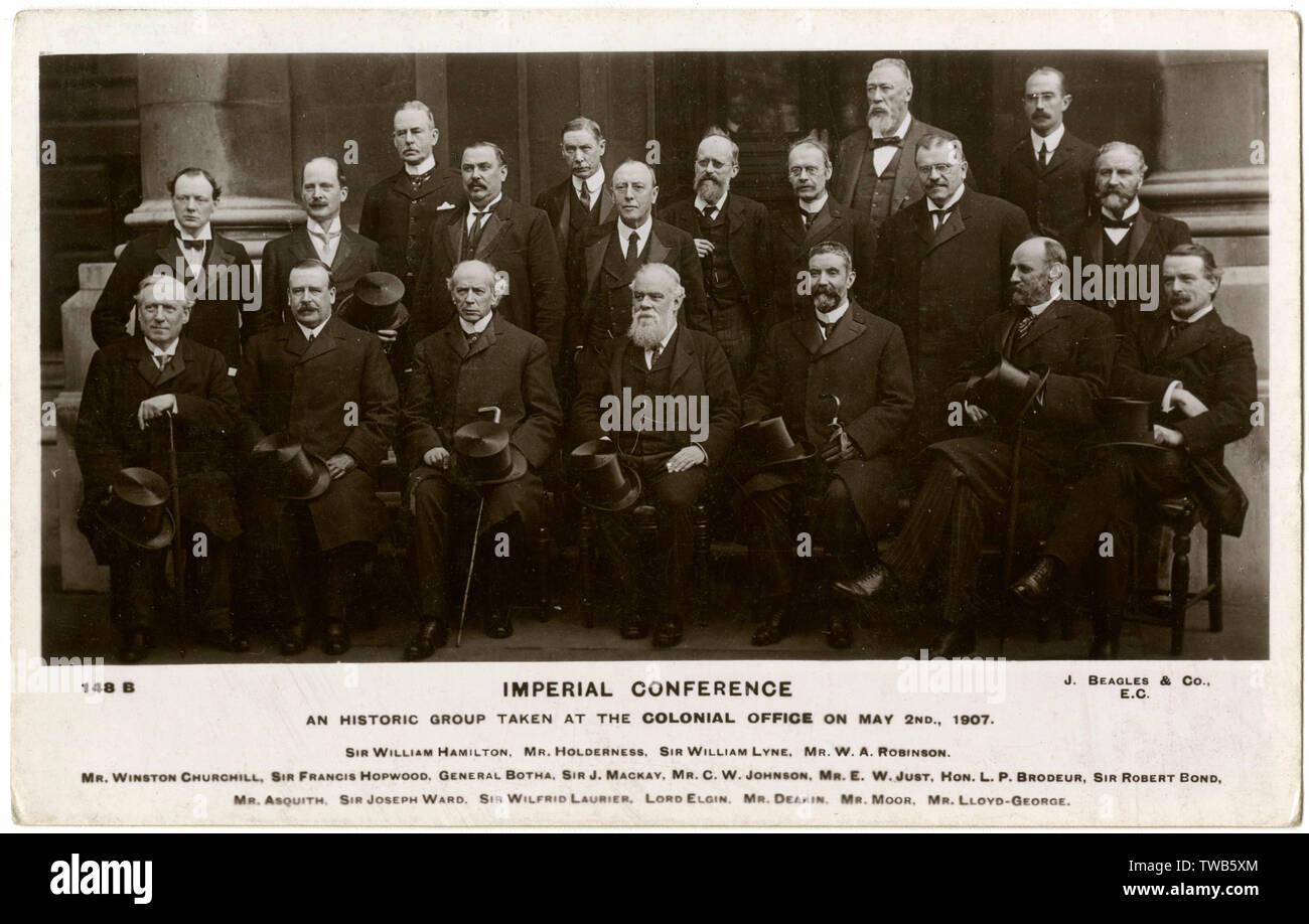 Photo de groupe, Conférence impériale 1907 Banque D'Images
